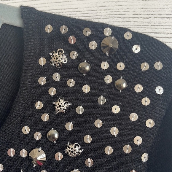 Cable & Gauge Beaded Neck Pull Over Sweater l SIZE XL - Picture 8 of 8